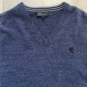 Express Classic Men's Navy V-Neck Sweater